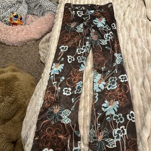 Floral Boot Cut & Flare Pants